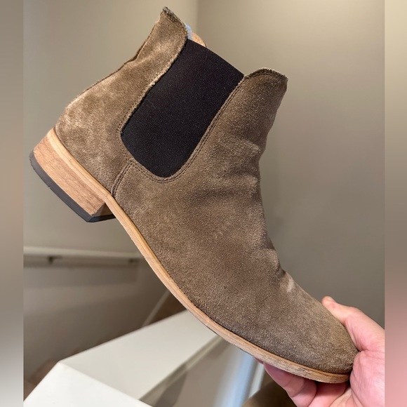 SHOE THE BEAR - Dev Chelsea Boot, Men’s Size 12, Tan Suede - Picture 7 of 15